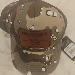 True Religion Brown Camo Cap